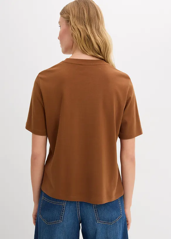 T-Shirt aus reiner schwerer Bio-Baumwolle in braun von hinten (im Anschnitt) - bonprix T-Shirt aus reiner schwerer Bio-Baumwolle in braun von hinten (im Anschnitt) - bonprix