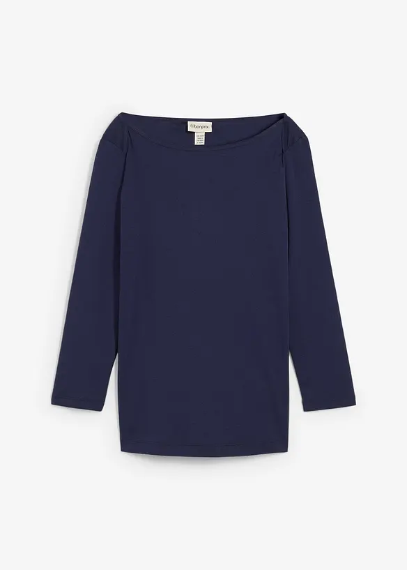 Shirt aus reiner Bio-Baumwolle in blau von vorne - bonprix Shirt aus reiner Bio-Baumwolle in blau von vorne - bonprix