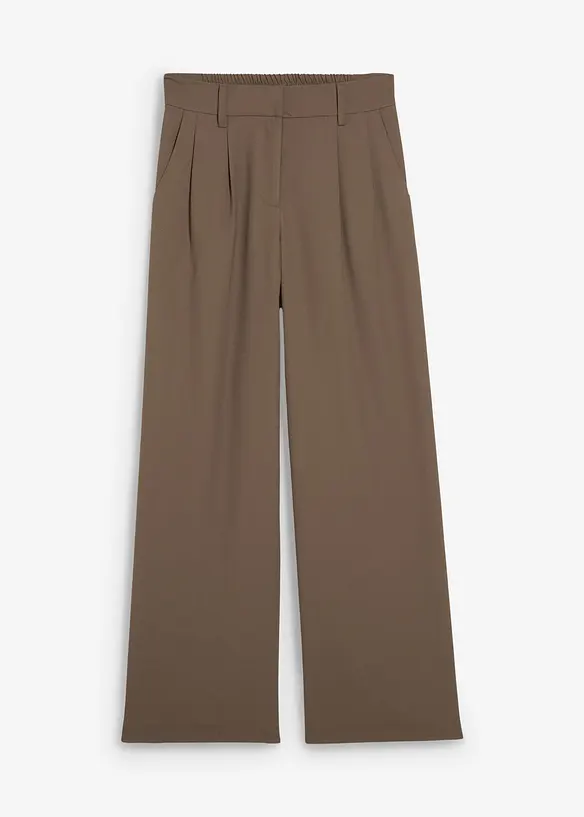 Schlupfhose mit Twill-Struktur in braun von vorne - bonprix