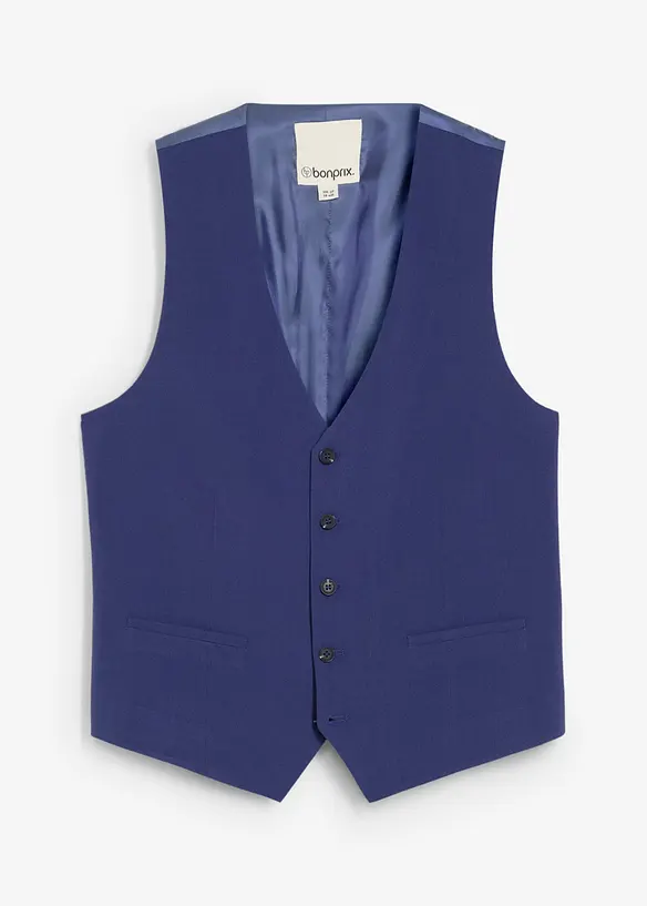 Baukasten Anzugweste, Regular Fit in blau von vorne - bonprix