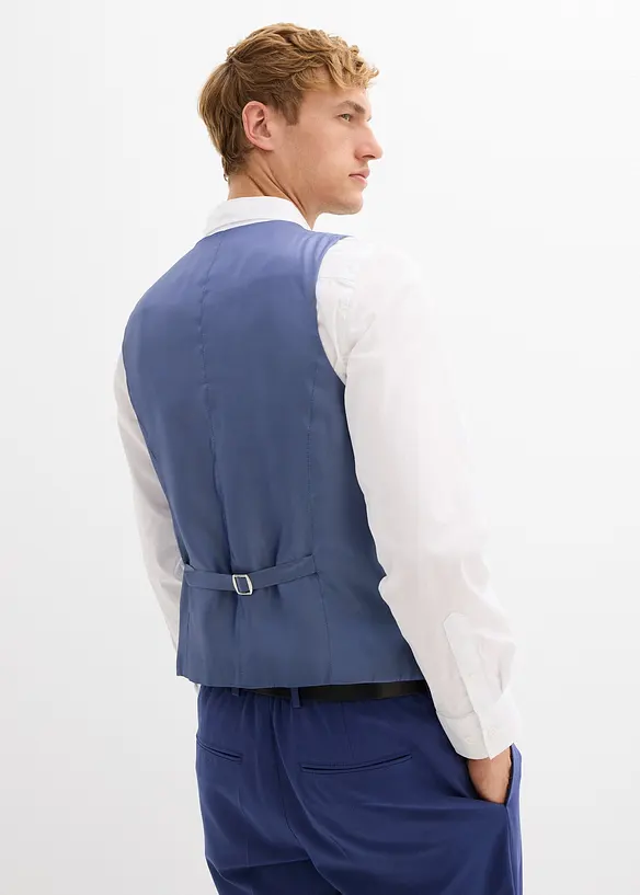 Baukasten Anzugweste, Regular Fit in blau von hinten (im Anschnitt) - bonprix