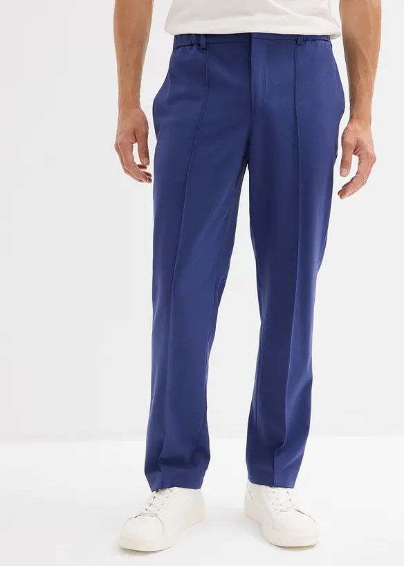 Baukasten Stretch-Anzughose, Regular Fit in blau von vorne - bonprix