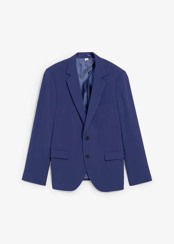 Stretch-Anzugsakko, Regular Fit in blau von vorne - bonprix