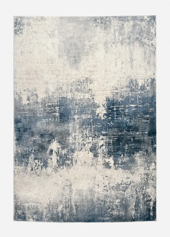 Teppich mit moderner Musterung in blau von vorne - bonprix