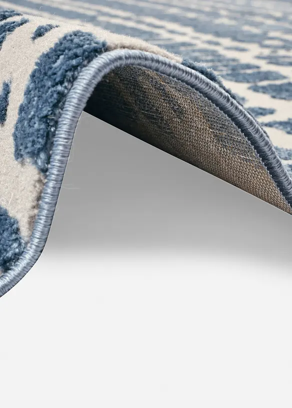 Teppich mit moderner Musterung in blau (Detailaufnahme) - bonprix