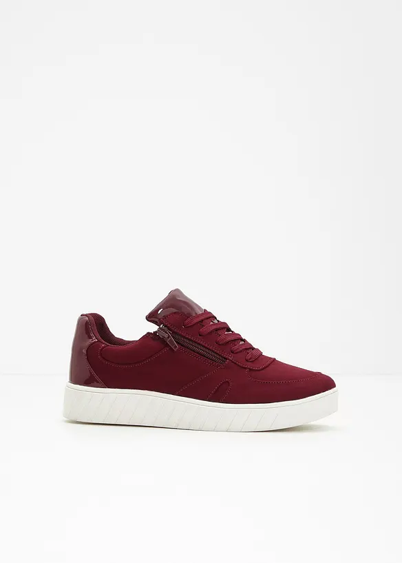 Sneaker mit gepolsterter Innensohle in rot - bonprix