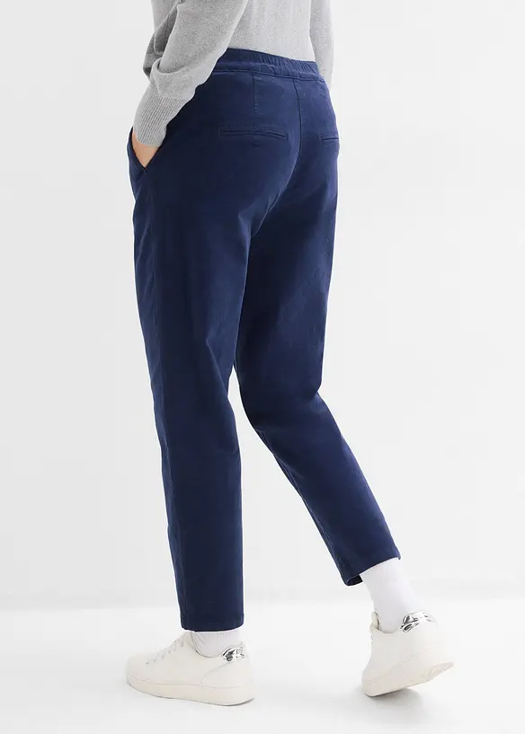 Cordhose aus Baumwoll-Mix in blau von hinten - bonprix