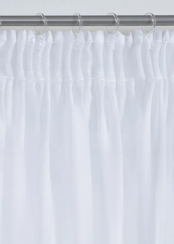 Gardine aus feiner Batist Struktur (1er Pack) in weiß - bonprix