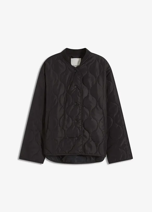 Ultraleichte Steppjacke, Oversized in schwarz von vorne - bonprix
