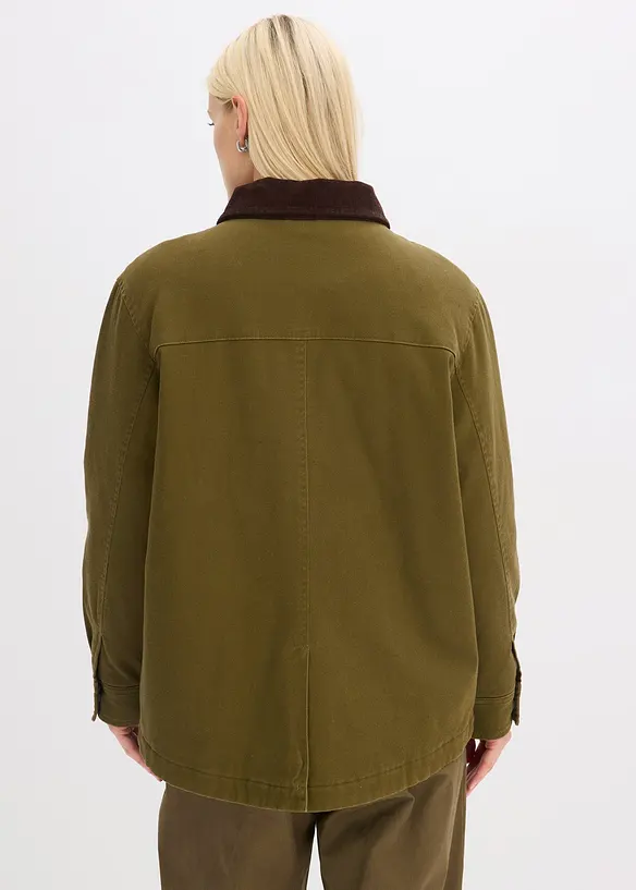 Oversize-Parka in grün von hinten (im Anschnitt) - bonprix