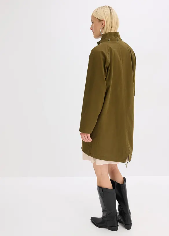 Wasserabweisender Parka in grün von hinten (im Anschnitt) - bonprix
