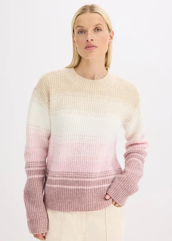 Pullover in beige von vorne (im Anschnitt) - bonprix Pullover in beige von vorne (im Anschnitt) - bonprix