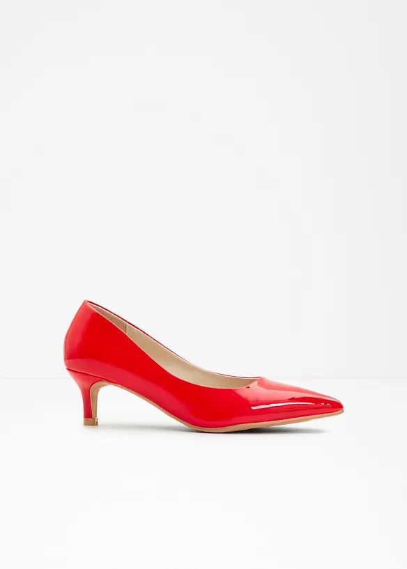 Pumps in Lack-Optik in rot von vorne - bonprix