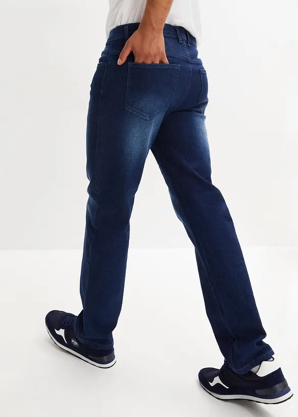 Regular-Fit-Jeans mit Komfortschnitt, Straight in blau von hinten - bonprix