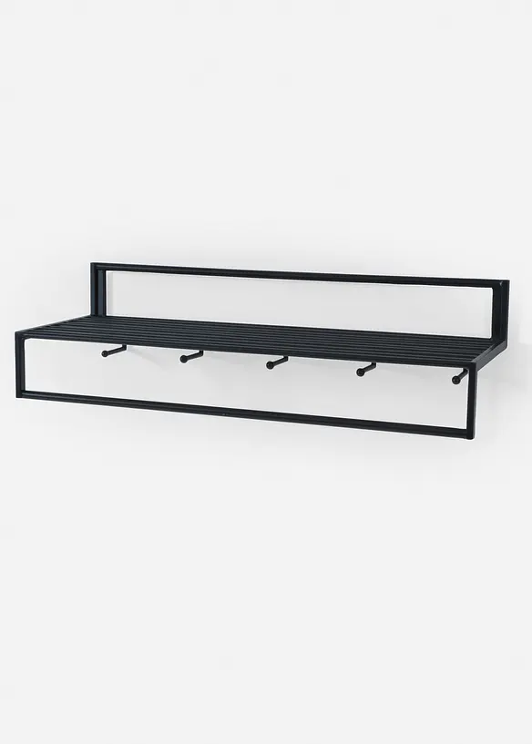Wandgarderobe in schwarz von vorne - bonprix