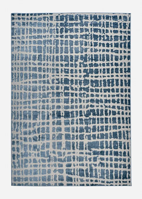 Teppich mit moderner Musterung in blau von vorne - bonprix