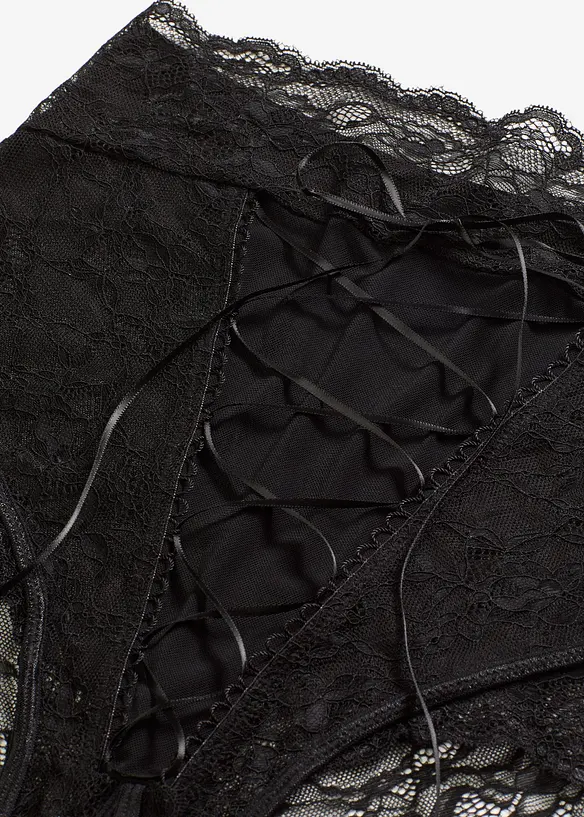 High Waist Slip  ouvert in schwarz - bonprix
