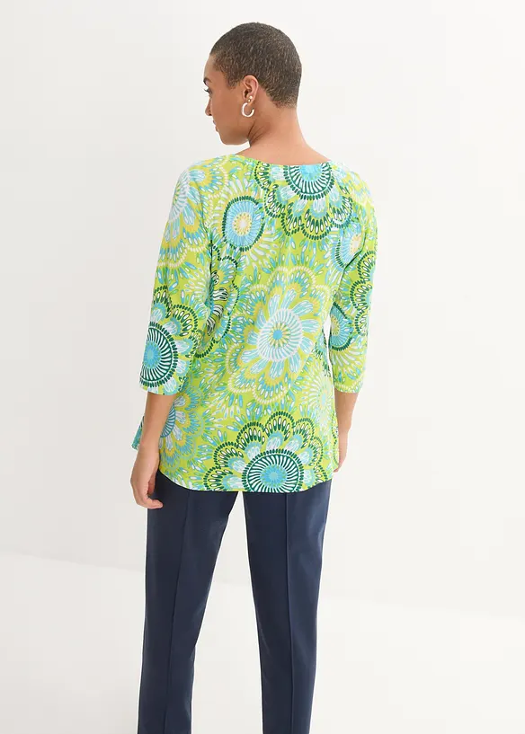 Shirt aus reiner Bio-Baumwolle in grün von hinten (im Anschnitt) - bonprix