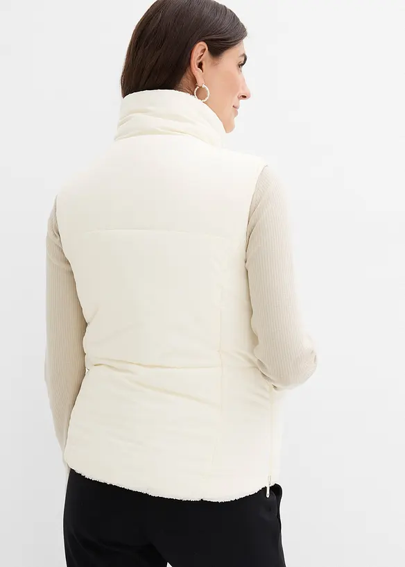 4-in-1 Umstands- und Trageweste zum Wenden in beige von hinten (im Anschnitt) - bonprix