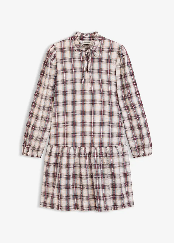 Oversize-Kleid in weiß von vorne - bonprix