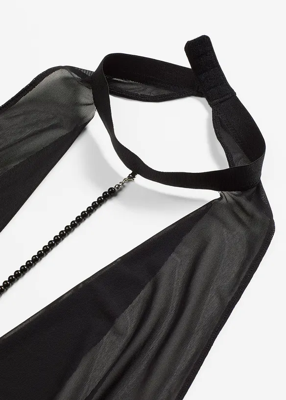 Body ouvert mit Wetlook in schwarz - bonprix