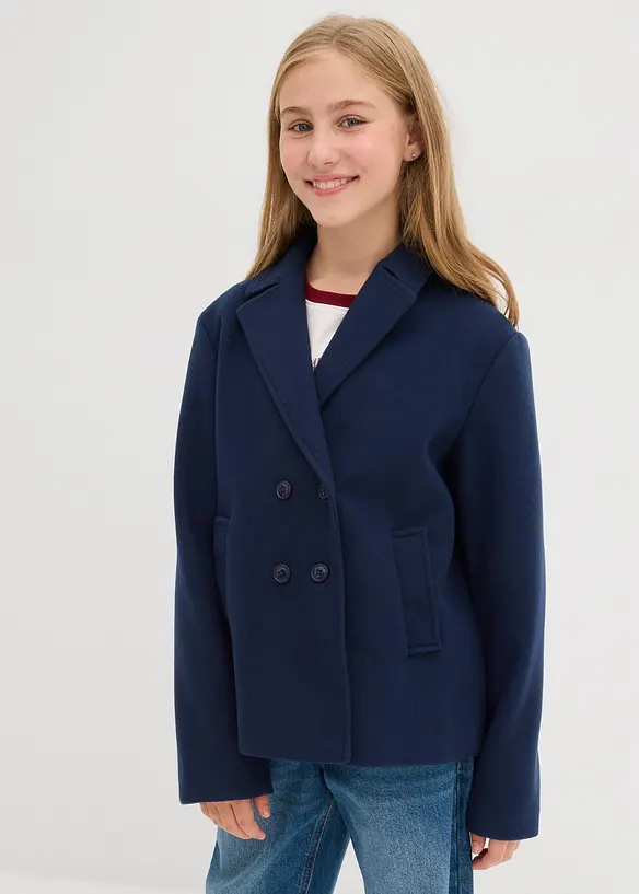 Cabanjacke in blau von vorne (im Anschnitt) - bonprix