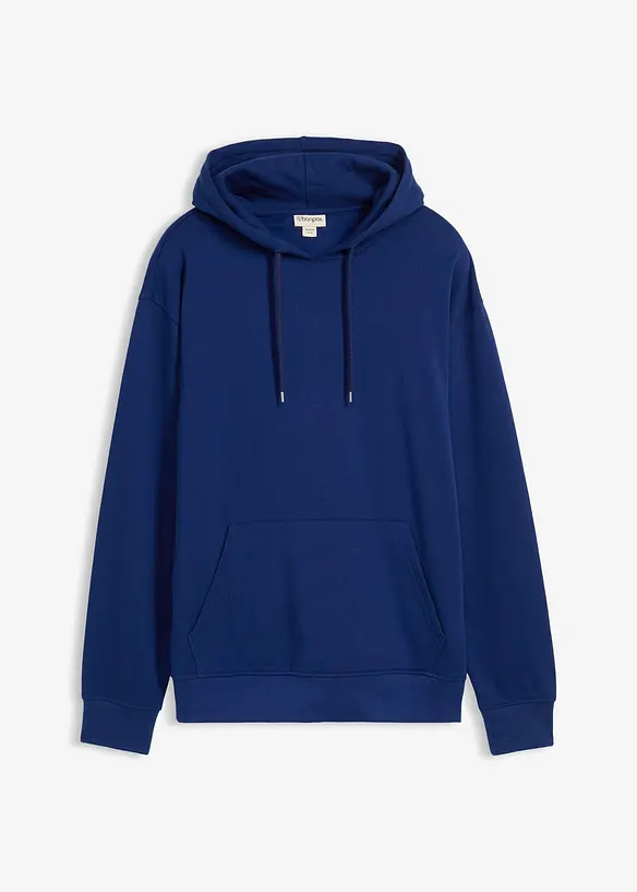 Hoodie in Loose Fit in blau von vorne - bonprix