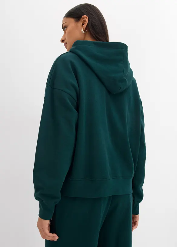 Oversize Hoodie aus reiner Baumwolle in grün von hinten (im Anschnitt) - bonprix Oversize Hoodie aus reiner Baumwolle in grün von hinten (im Anschnitt) - bonprix