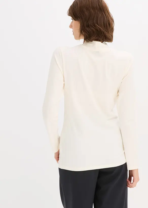 Figurbetontes Langarmshirt in weiß von hinten (im Anschnitt) - bonprix