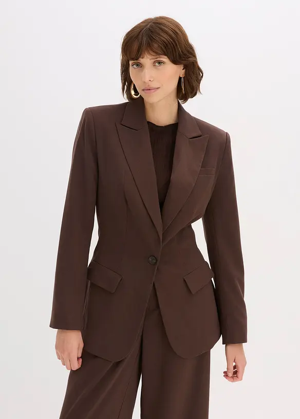 Blazer in braun von vorne (im Anschnitt) - bonprix