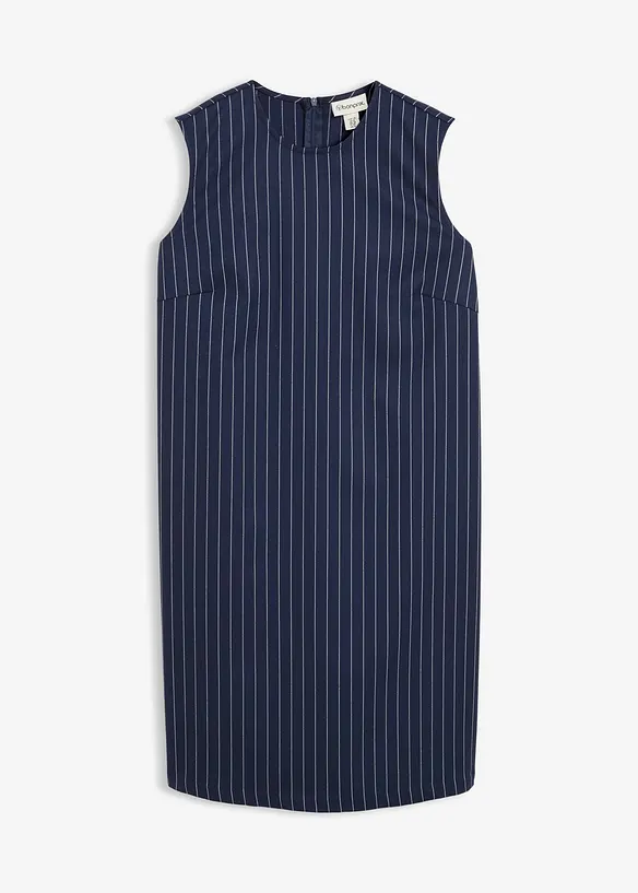 Nadelstreifen Minikleid aus Viskose-Mix in blau von vorne - bonprix Nadelstreifen Minikleid aus Viskose-Mix in blau von vorne - bonprix
