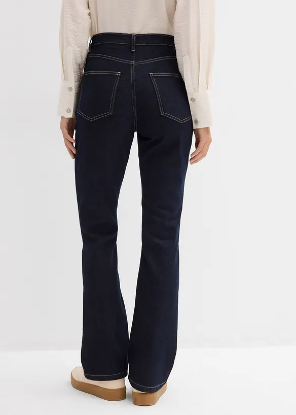 Bootcut-Jeans High Waist in blau von hinten - bonprix