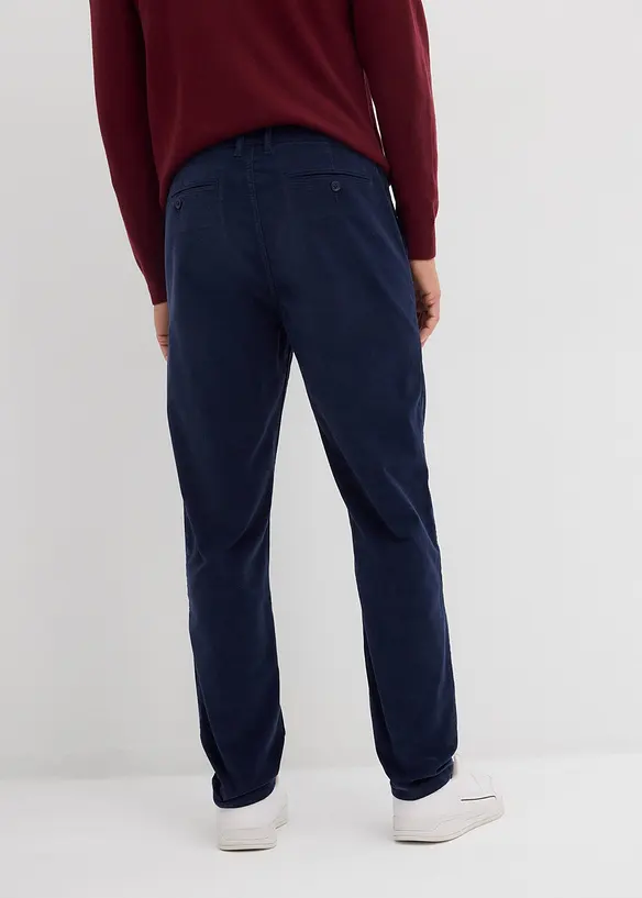 Regular Fit Cordhose, Tapered in blau von hinten - bonprix