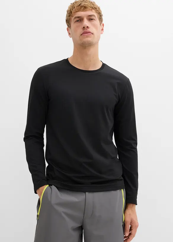Thermoshirt (2er Pack) in weiß von vorne (im Anschnitt) - bonprix