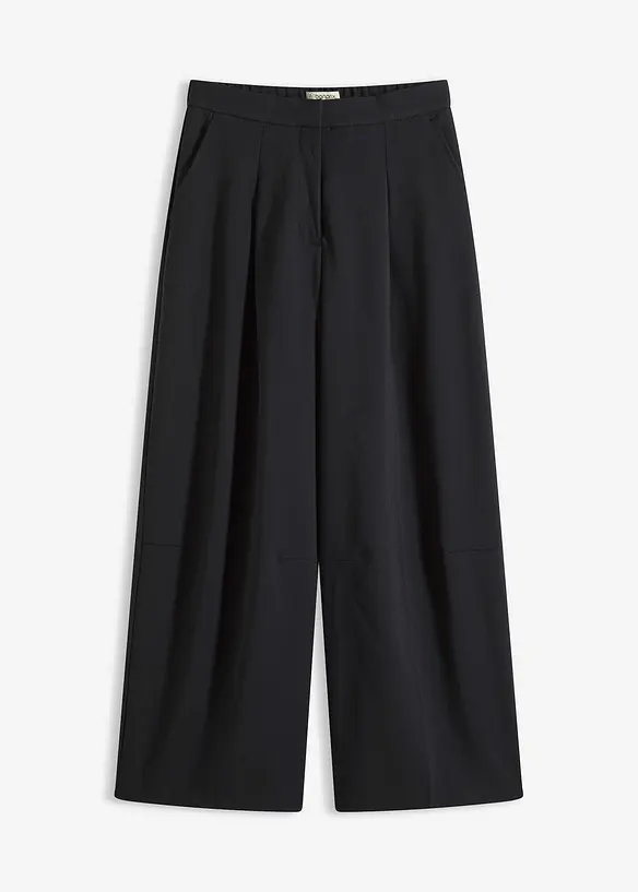 Barrel-Hose aus Viskose-Mix in schwarz von vorne - bonprix