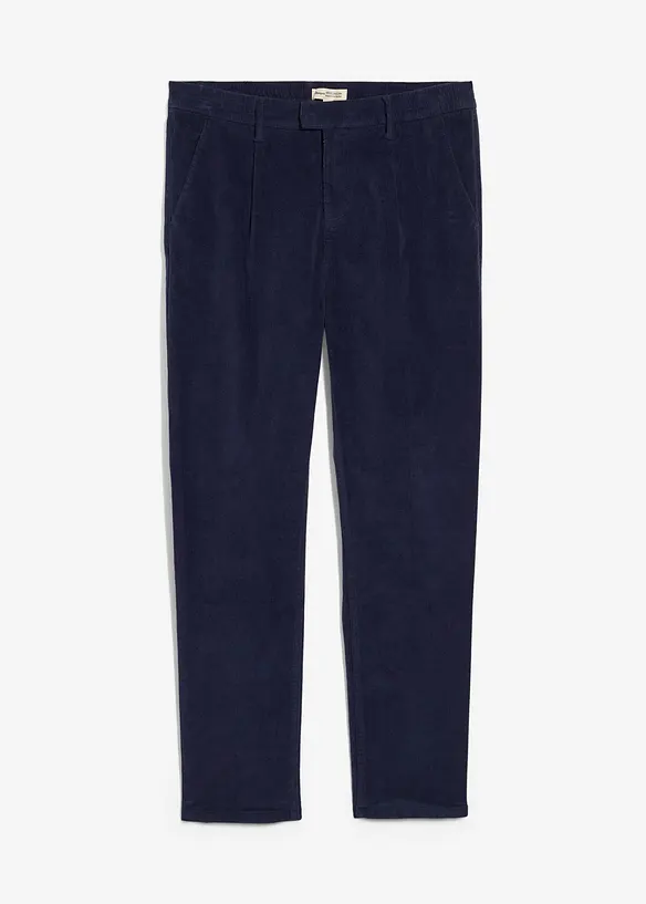 Regular Fit Cordhose, Tapered in blau von vorne - bonprix