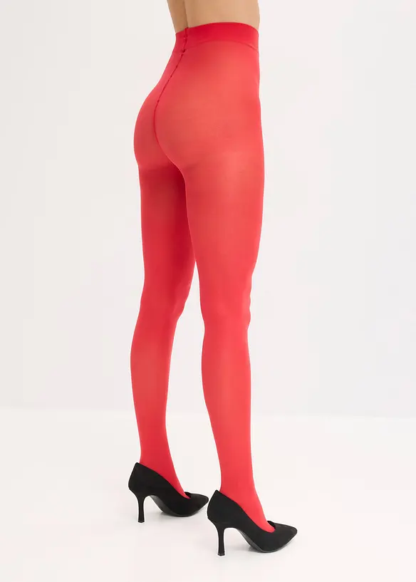 Strumpfhose 30 DEN in rot von hinten - bonprix