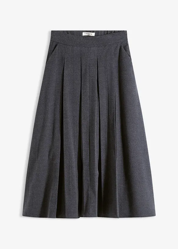 Midirock aus softem Viskose-Mix in blau von vorne - bonprix Midirock aus softem Viskose-Mix in blau von vorne - bonprix