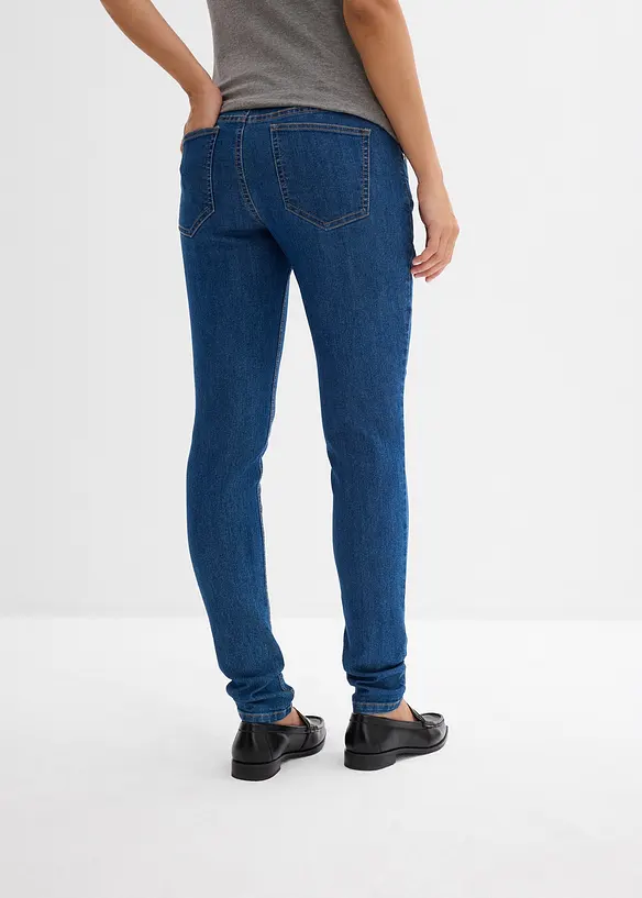 Umstandsjeans mit Bio-Baumwolle, Skinny in blau von hinten - bonprix