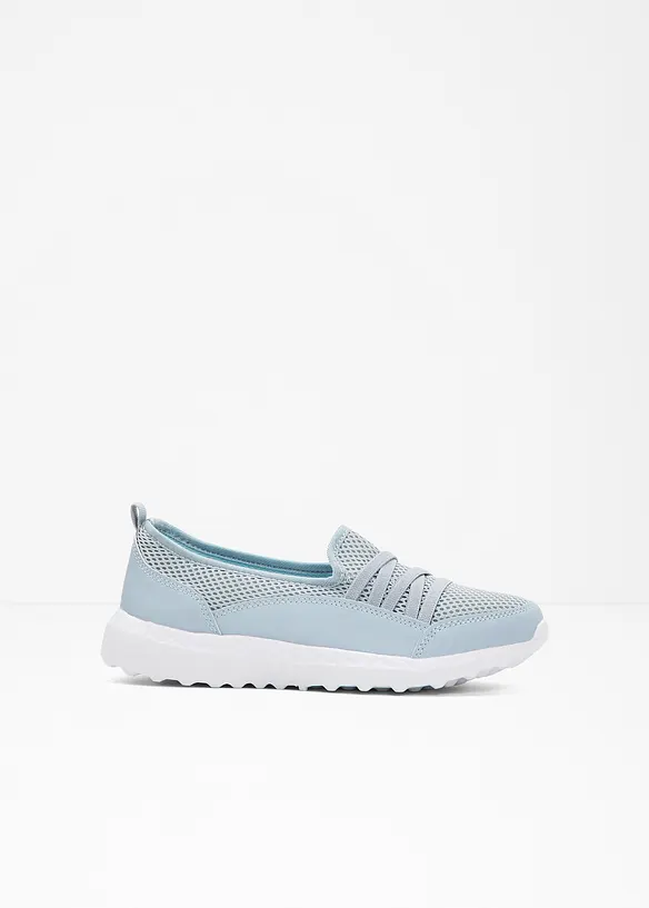 Komfort-Slip-On-Sneaker mit leichter Sohle in blau von vorne - bonprix