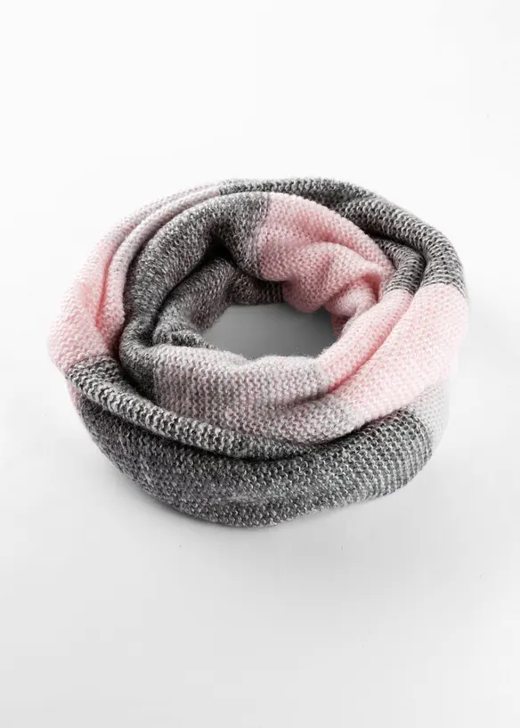 Loop Schal mit Effektgarn in rosa von vorne - bonprix