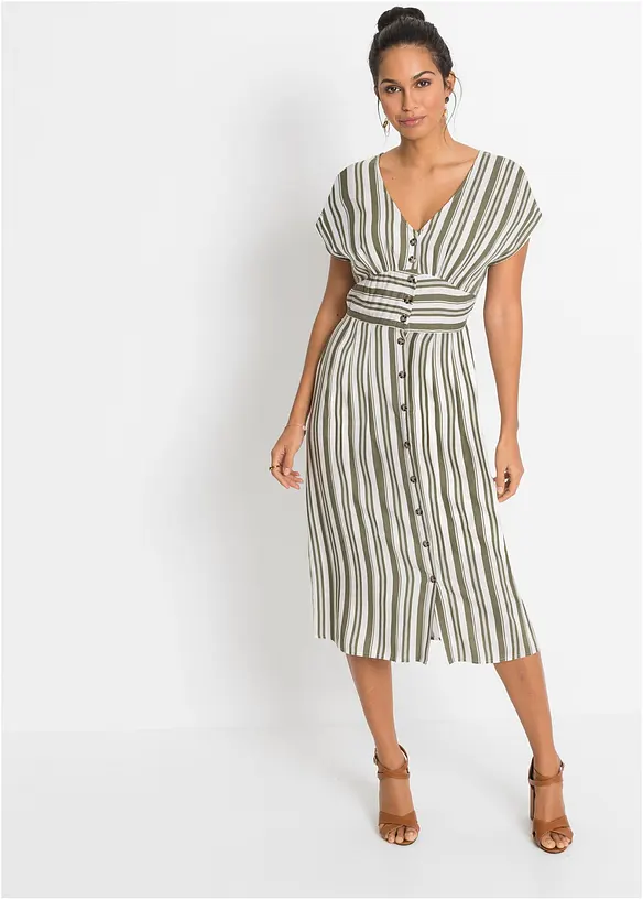 Kleid in grün von vorne (Totalaufnahme) - bonprix