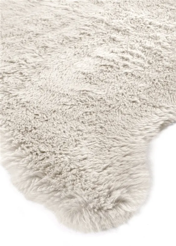 Waschbares Kunstfell in beige Detailaufnahme vom Material - bonprix