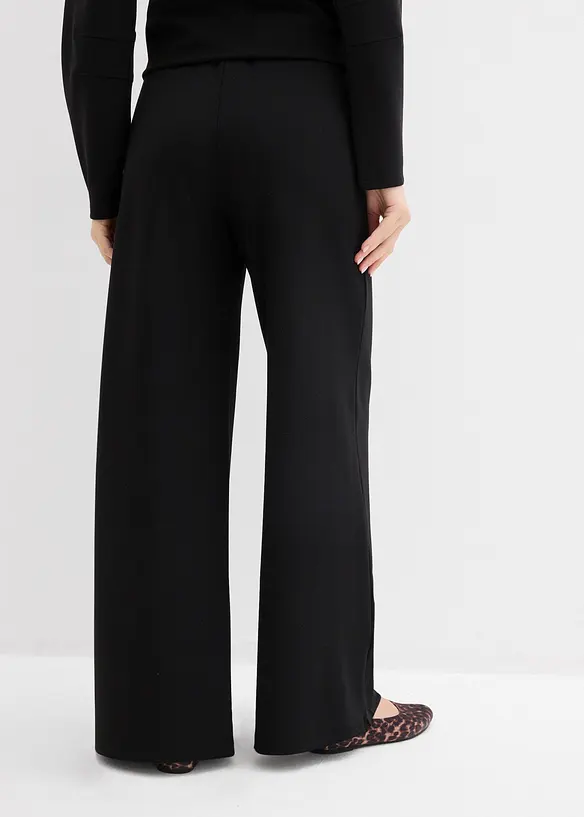 Hose aus Viskose-Mix in schwarz von hinten - bonprix