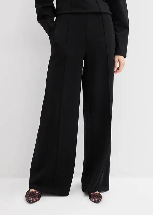 Hose aus Viskose-Mix in schwarz von vorne - bonprix