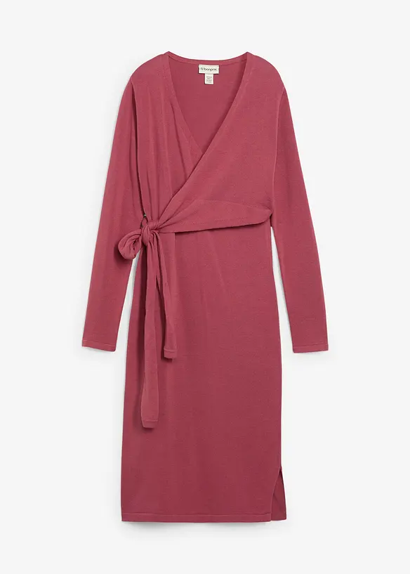 Wickelkleid für die Schwangerschaft und danach aus reiner Baumwolle in lila von vorne - bonprix Wickelkleid für die Schwangerschaft und danach aus reiner Baumwolle in lila von vorne - bonprix
