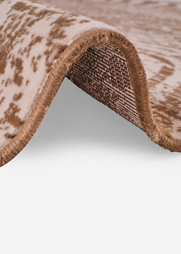 Teppich mit malerischer Musterung in braun (Detailaufnahme) - bonprix