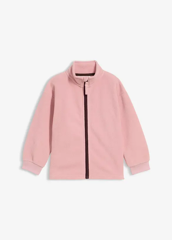 Fleecejacke in rosa von vorne - bonprix
