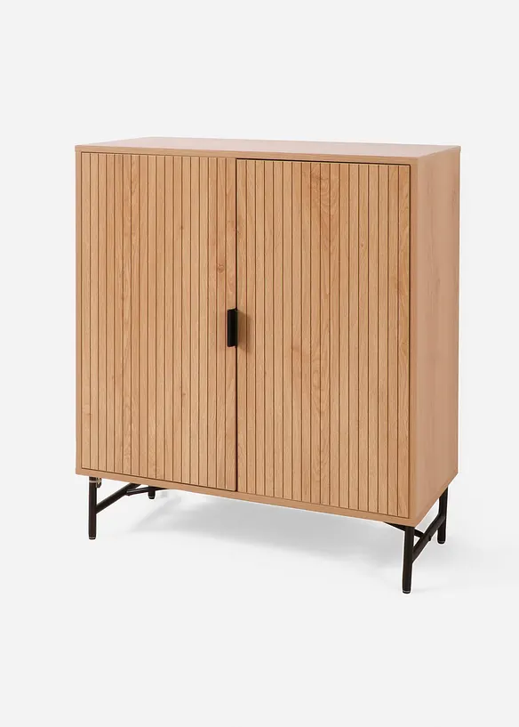 Kommode Lamellenfront in beige von vorne - bonprix