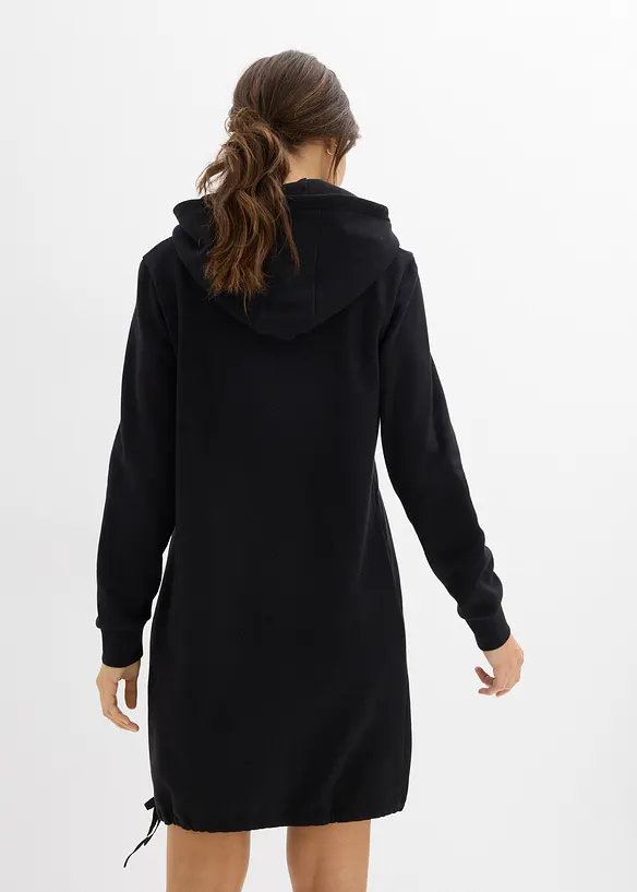 Umstands- und Still-Sweatkleid aus Bio-Baumwolle in schwarz von hinten (Totalaufnahme) - bonprix Umstands- und Still-Sweatkleid aus Bio-Baumwolle in schwarz von hinten (Totalaufnahme) - bonprix